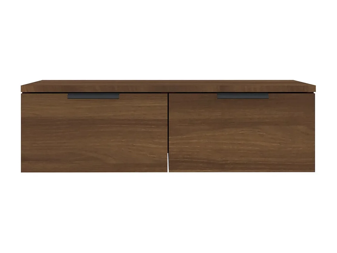 Wandkast 68x30x20 cm bewerkt hout bruin eikenkleur