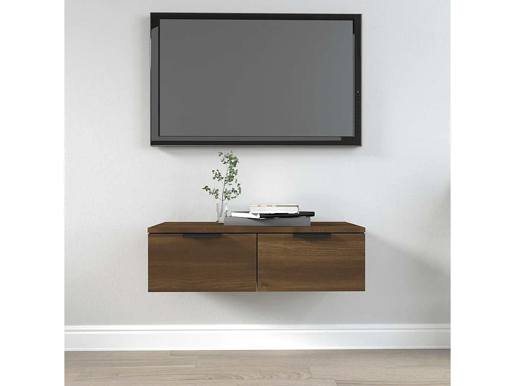Wandschrank Braun Eichen-Optik 68x30x20 cm Holzwerkstoff