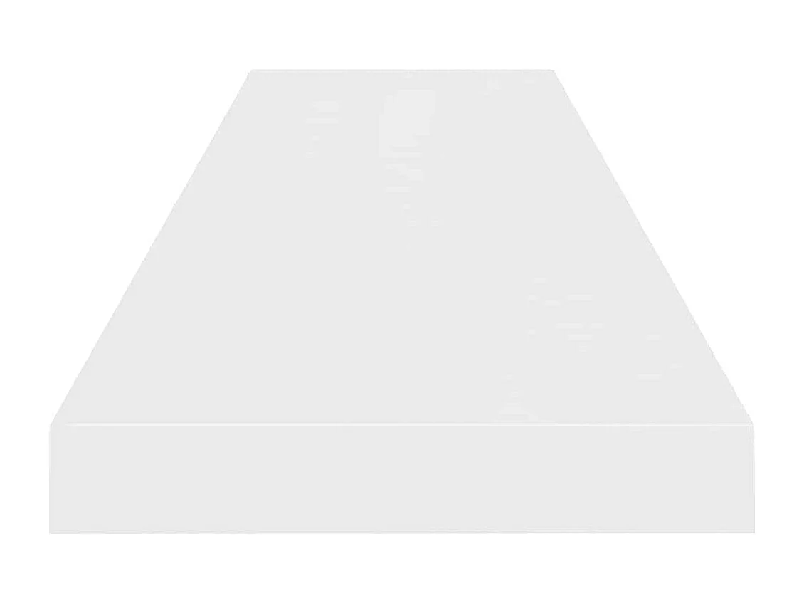 Étagère murale flottante 4 pcs Blanc brillant 90x23,5x3,8cm MDF