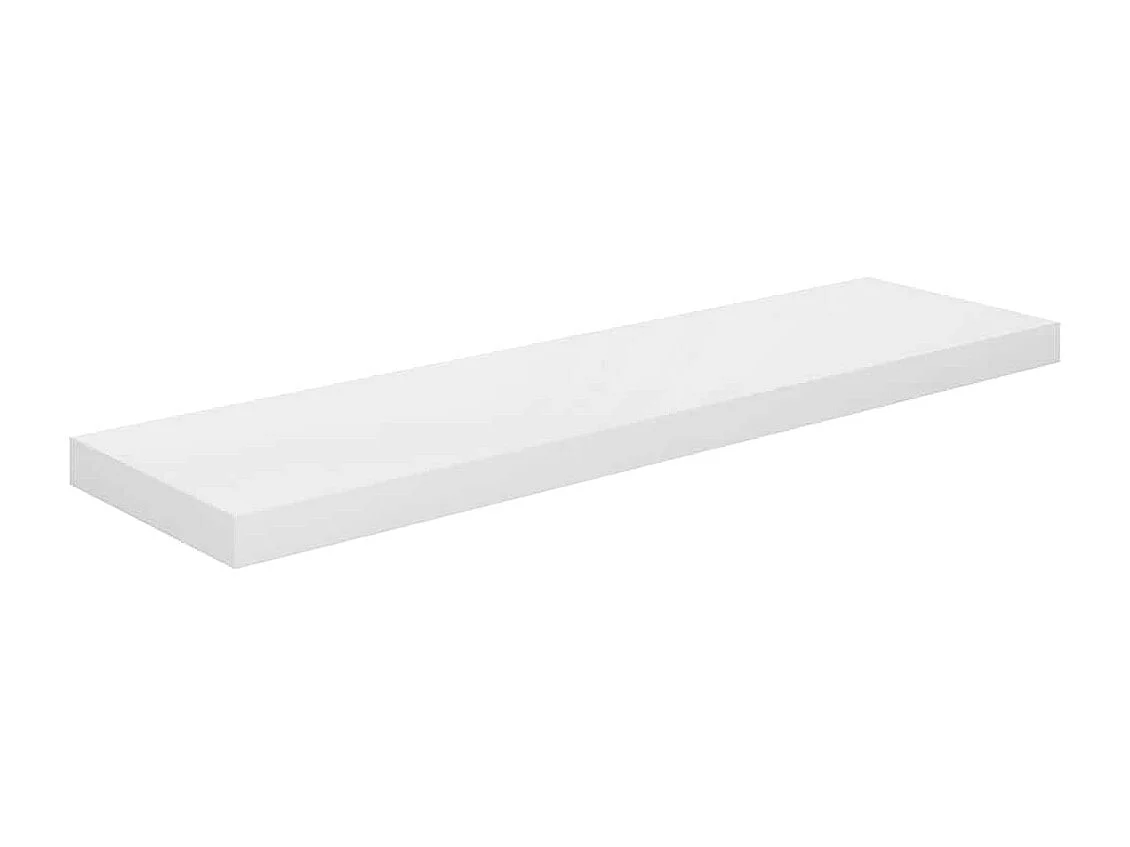 Étagère murale flottante 4 pcs Blanc brillant 90x23,5x3,8cm MDF