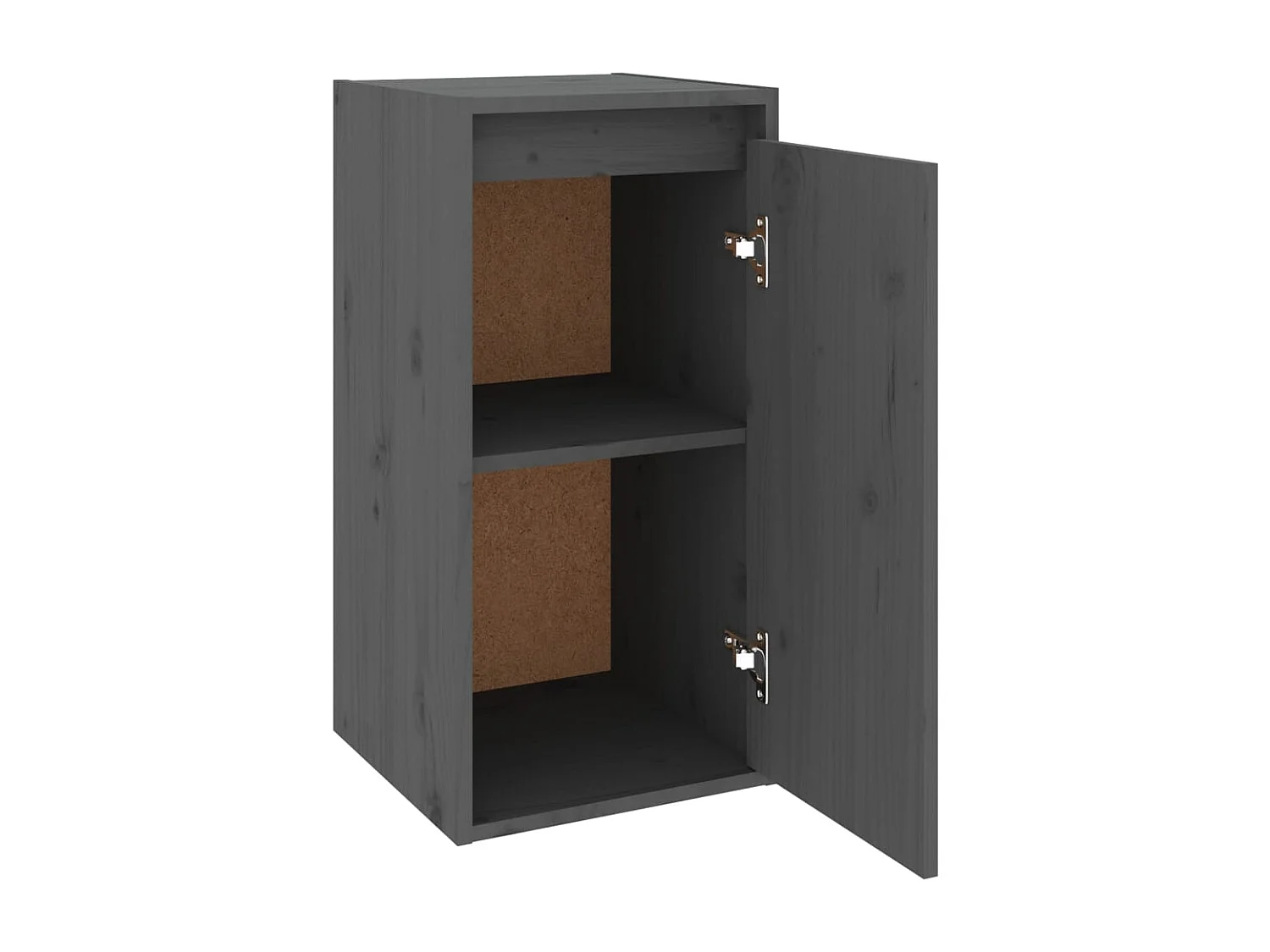 Armoires murales 2 pcs Gris 30x30x60 cm Bois de pin massif