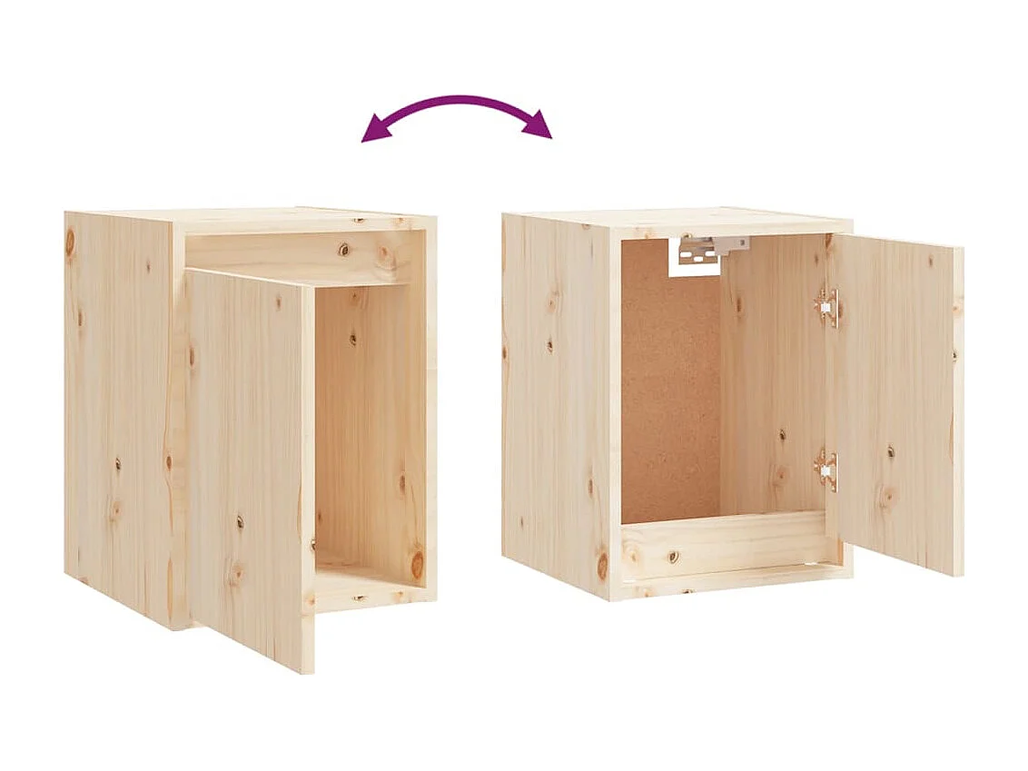 Wandkast 30x30x40 cm massief grenenhout