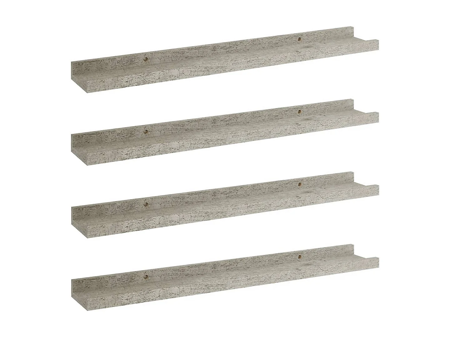 Étagères murales 4 pcs Gris béton 60x9x3 cm
