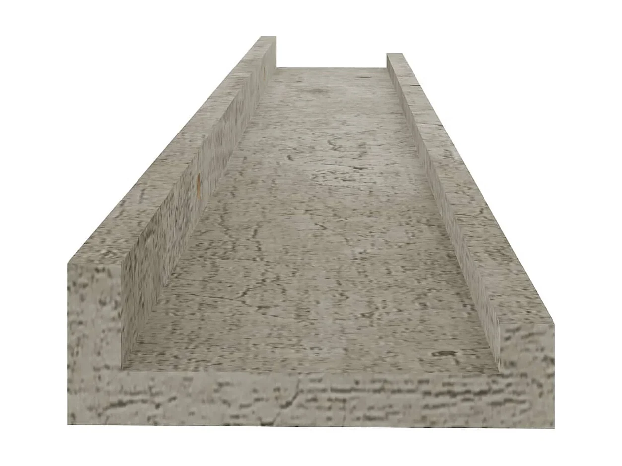 Étagères murales 4 pcs Gris béton 60x9x3 cm