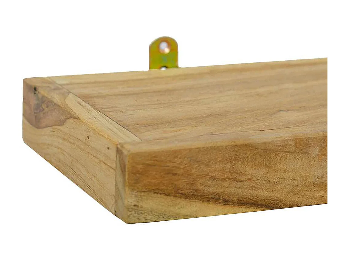 Wandregale 2 Stk. 40x15x4 cm Massivholz Teak