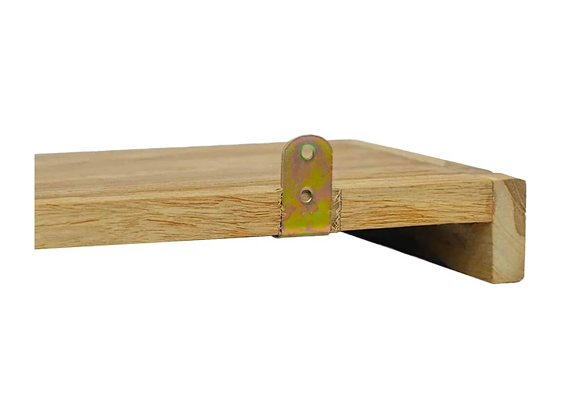 Wandregale 2 Stk. 40x15x4 cm Massivholz Teak