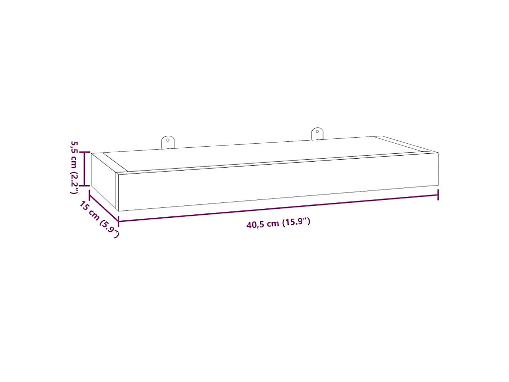 Prateleiras de parede 2 pcs 40x15x4 cm madeira de teca maciça