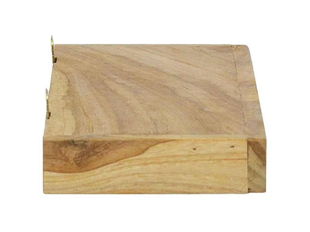 Prateleiras de parede 2 pcs 40x15x4 cm madeira de teca maciça