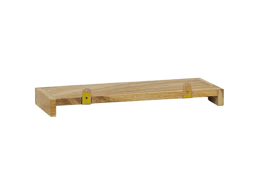 Prateleiras de parede 2 pcs 40x15x4 cm madeira de teca maciça