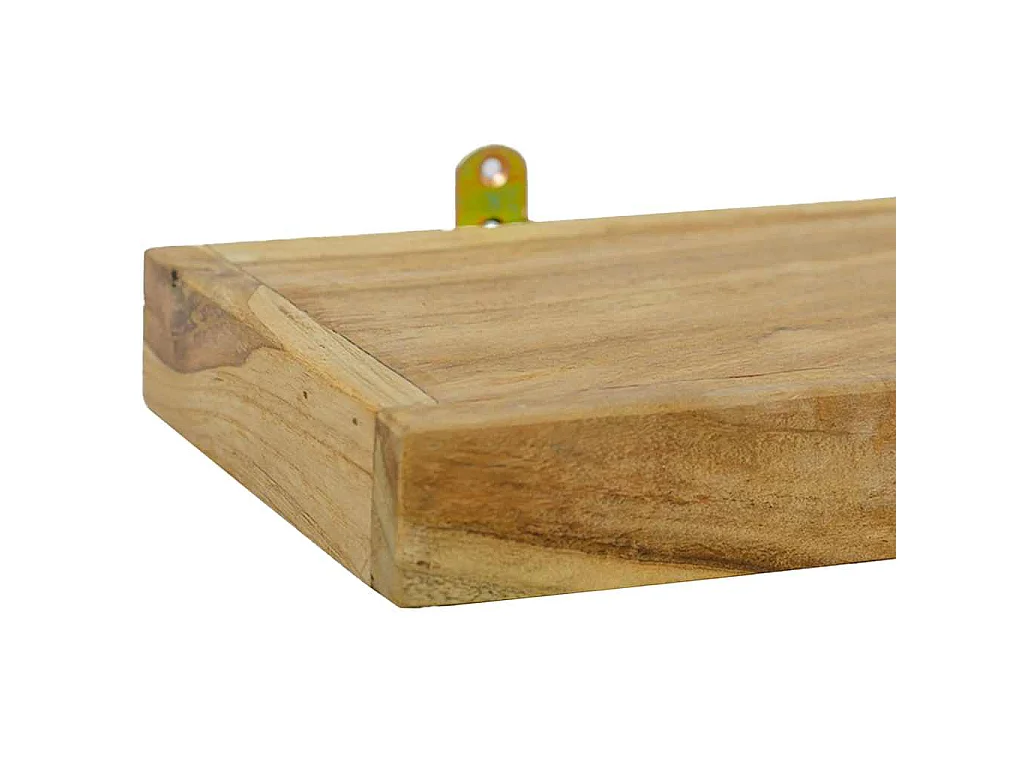 Prateleiras de parede 2 pcs 40x15x4 cm madeira de teca maciça