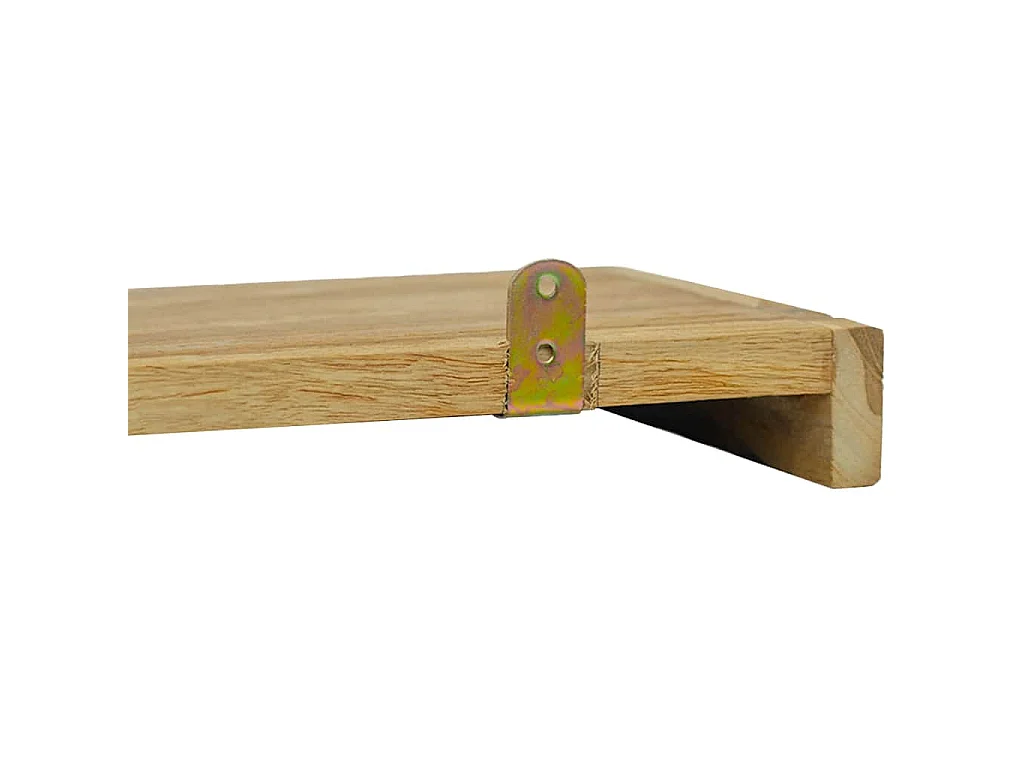 Prateleiras de parede 2 pcs 40x15x4 cm madeira de teca maciça