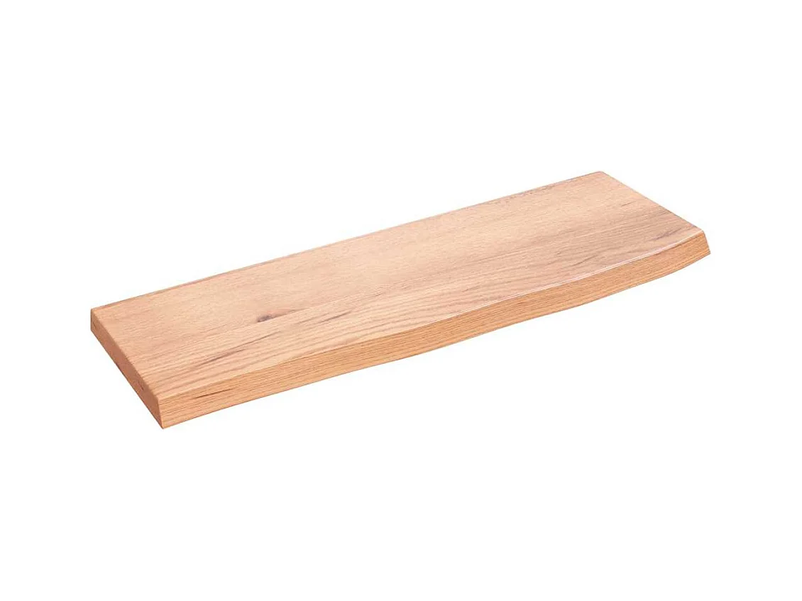 Estante de pared madera de roble tratada marrón claro 60x20x2cm