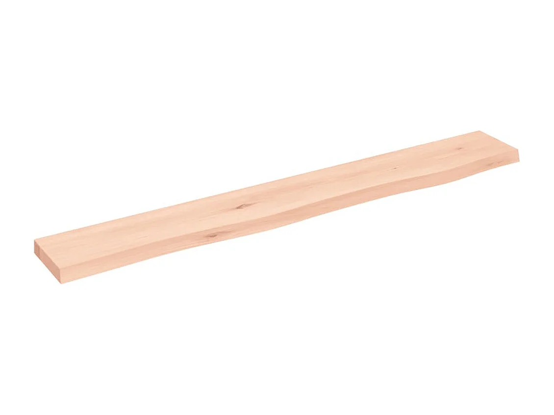 Wandschap 80x10x2 cm onbehandeld massief eikenhout