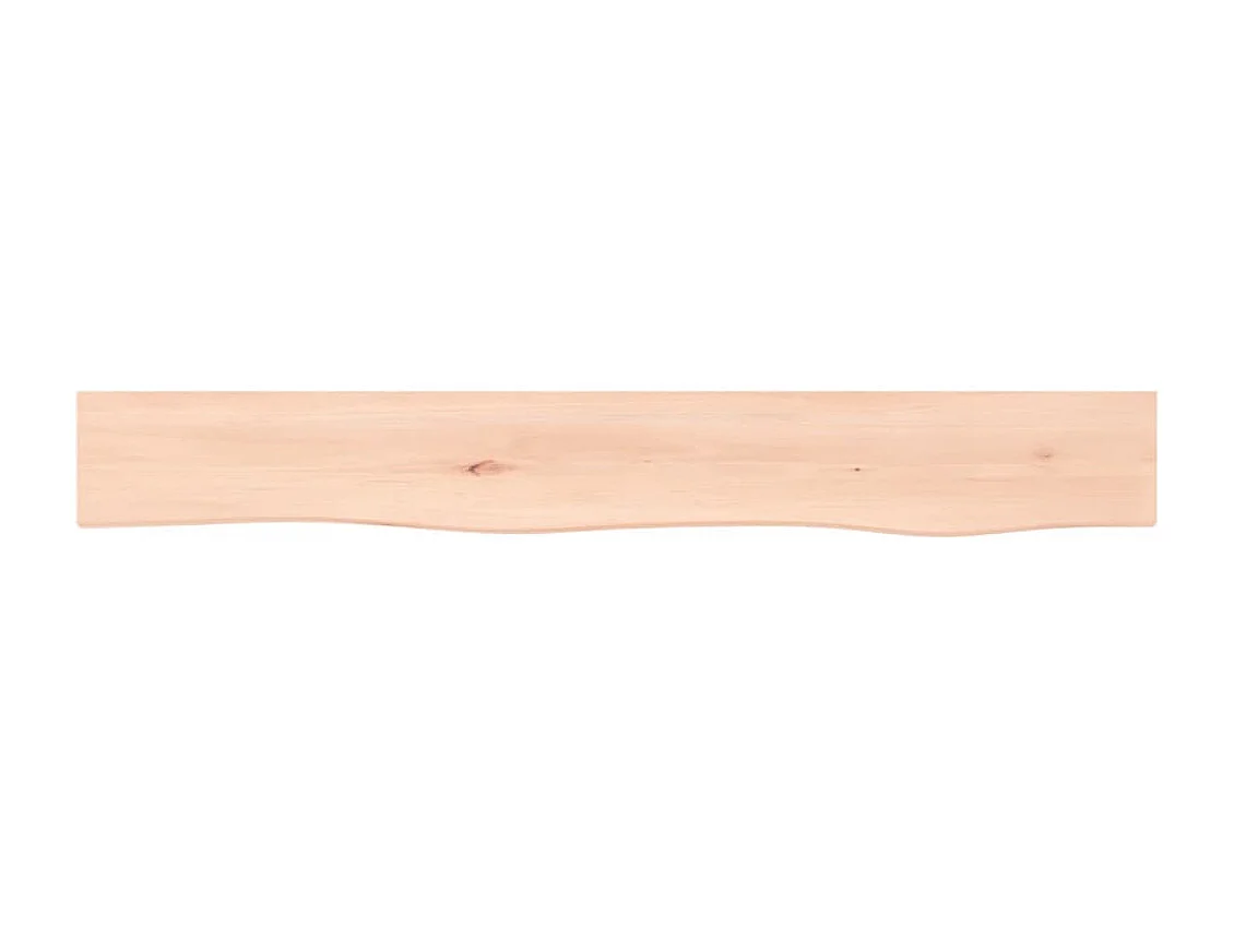 Wandschap 80x10x2 cm onbehandeld massief eikenhout