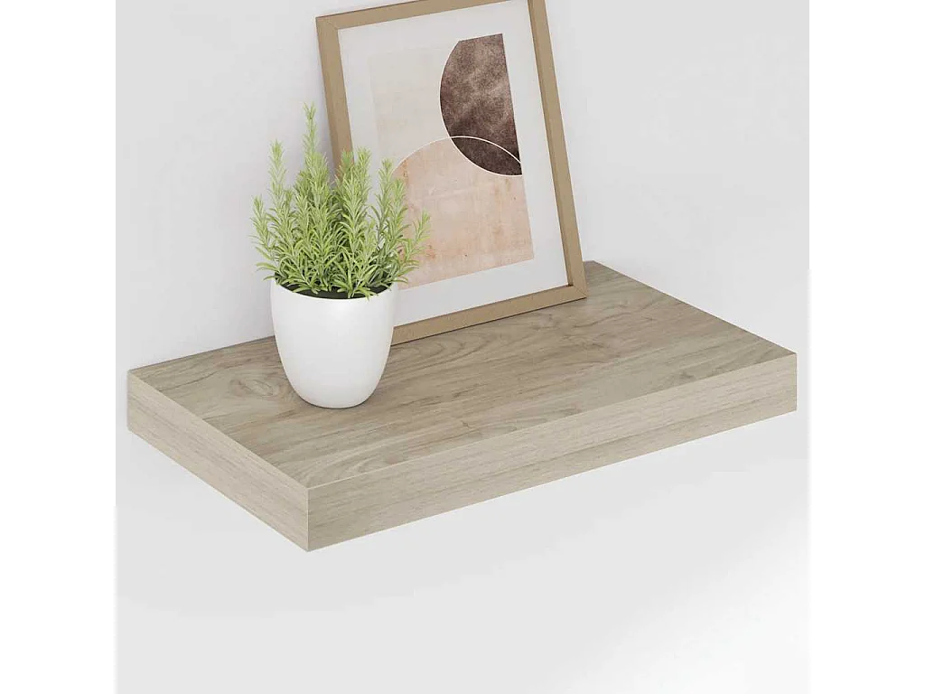 Schwebendes Wandregal Eichefarben 40x23x3,8 cm MDF