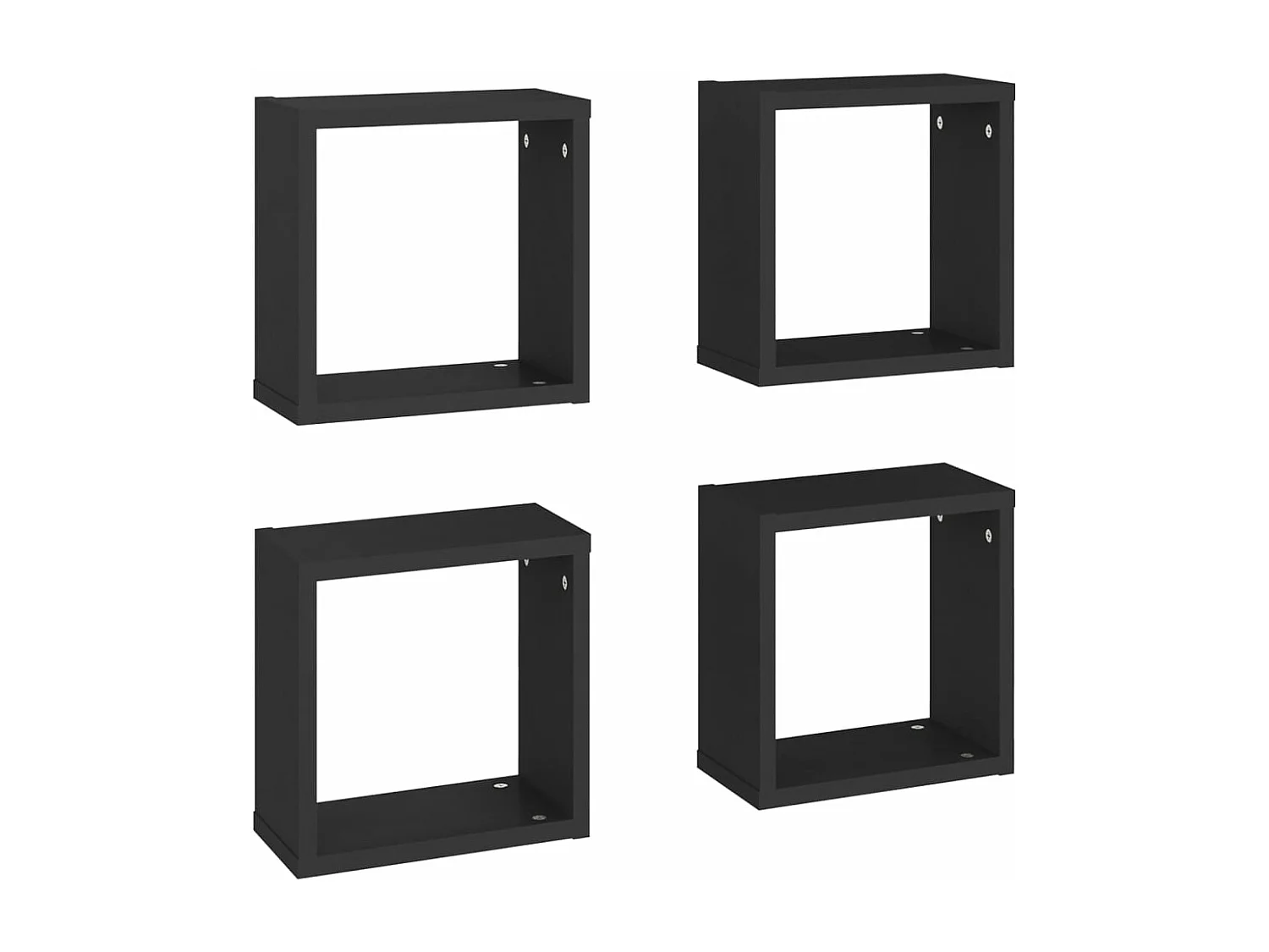 Würfelregale 4 Stk. Schwarz 30x15x30 cm
