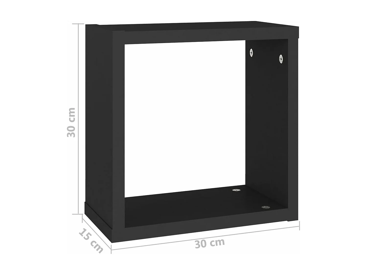 Würfelregale 4 Stk. Schwarz 30x15x30 cm