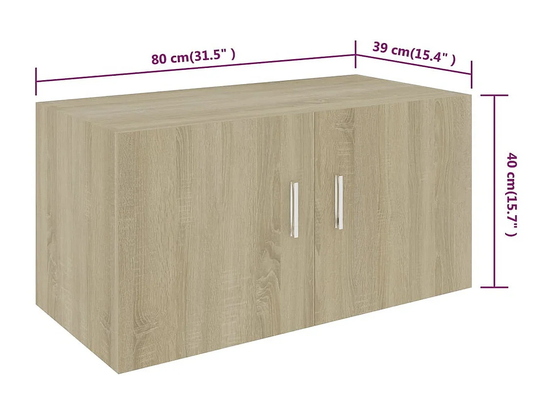 Armoire murale Chêne sonoma 80x39x40 cm Bois d'ingénierie