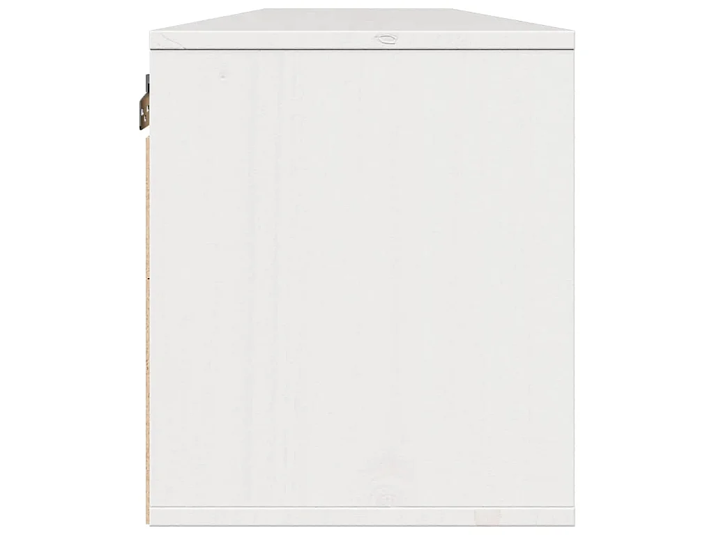 Pensili 2 pz Bianchi 80x30x35 cm in Legno Massello di Pino