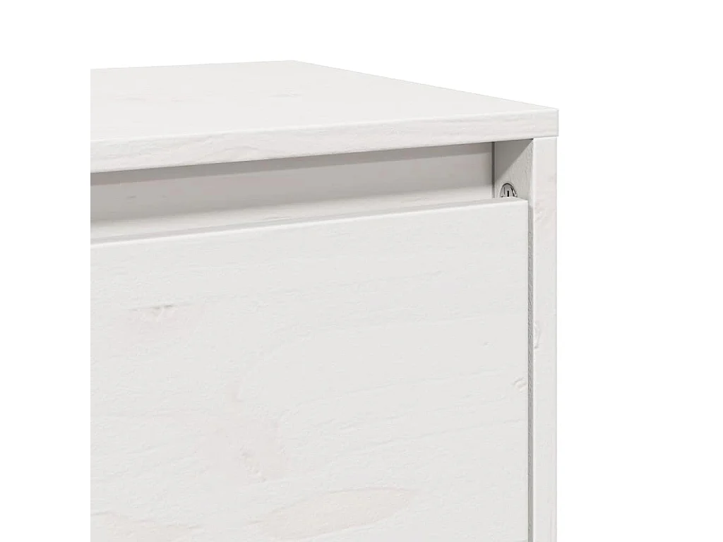 Pensili 2 pz Bianchi 80x30x35 cm in Legno Massello di Pino