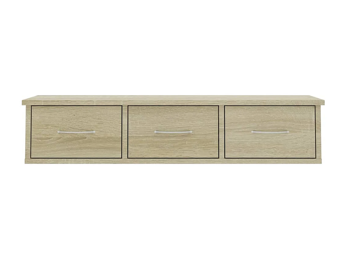 Wand-Schubladenregal Sonoma-Eiche 88x26x18,5 cm Holzwerkstoff
