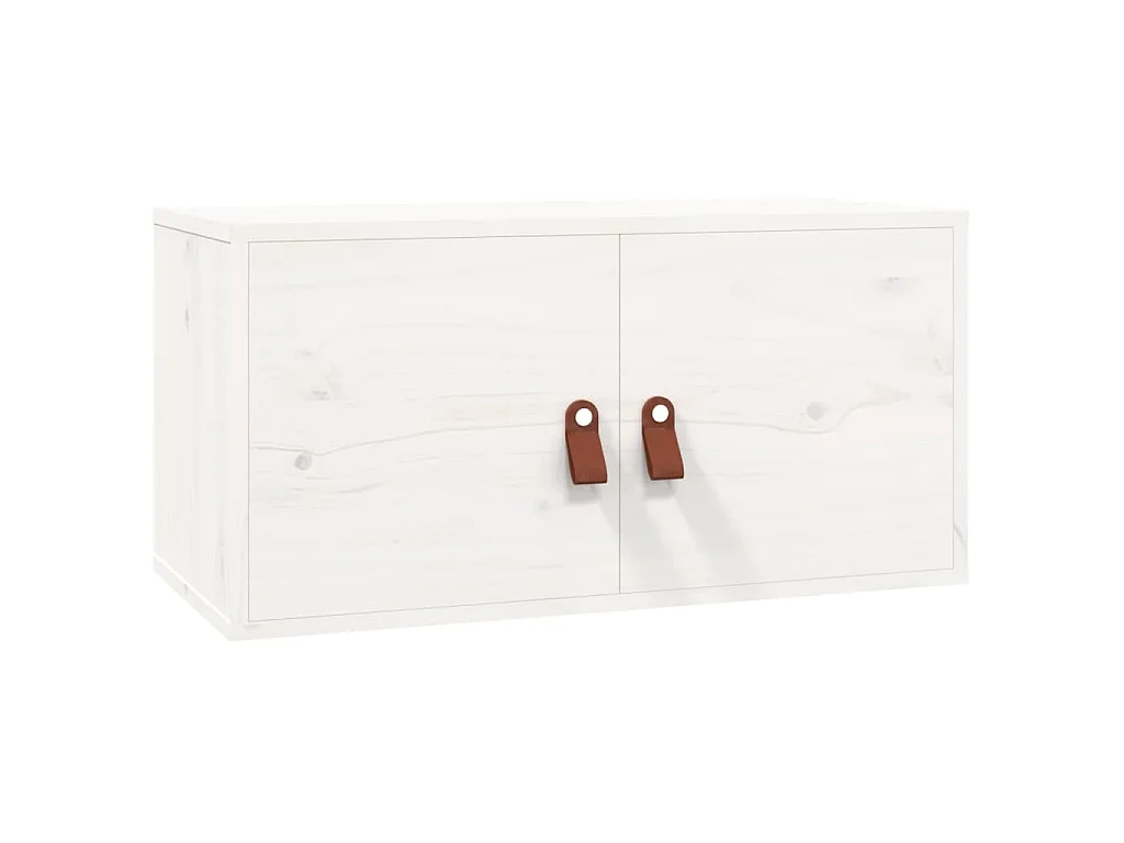 Armários de parede 2 pcs 60x30x30 cm pinho maciço branco