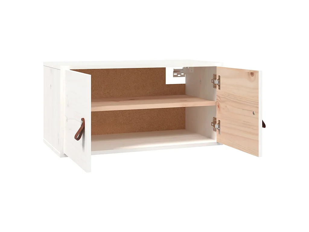 Armários de parede 2 pcs 60x30x30 cm pinho maciço branco