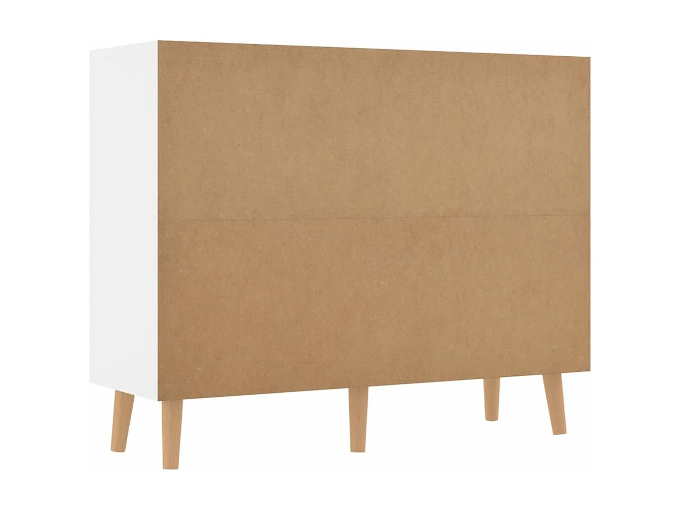 Buffet blanc brillant 90x30x72 cm bois d'ingénierie