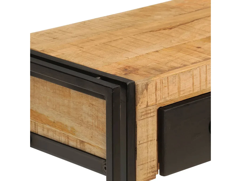 Tavolo Consolle 110x30x76 cm in Legno Massello di Mango