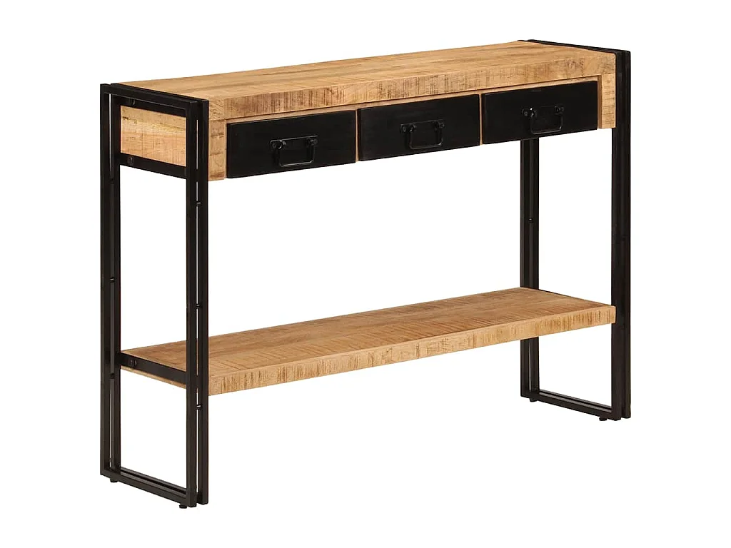 Tavolo Consolle 110x30x76 cm in Legno Massello di Mango