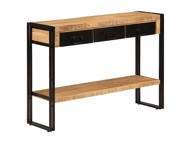 Tavolo Consolle 110x30x76 cm in Legno Massello di Mango