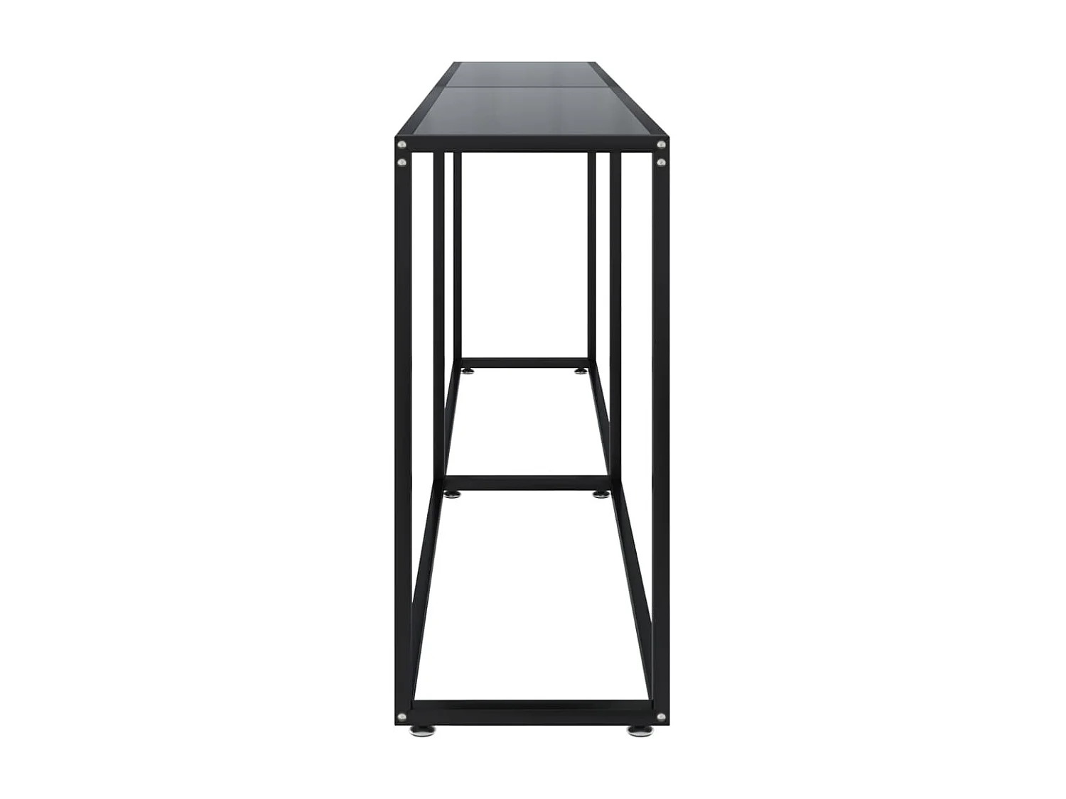 Table console Noir 220x35x75,5 cm Verre trempé