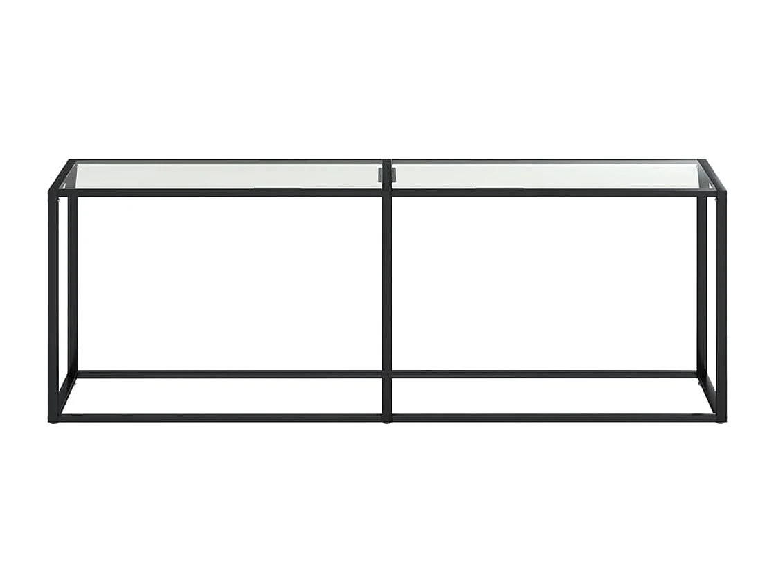 Mesa consola transparente 220x35x75,5 cm vidro temperado