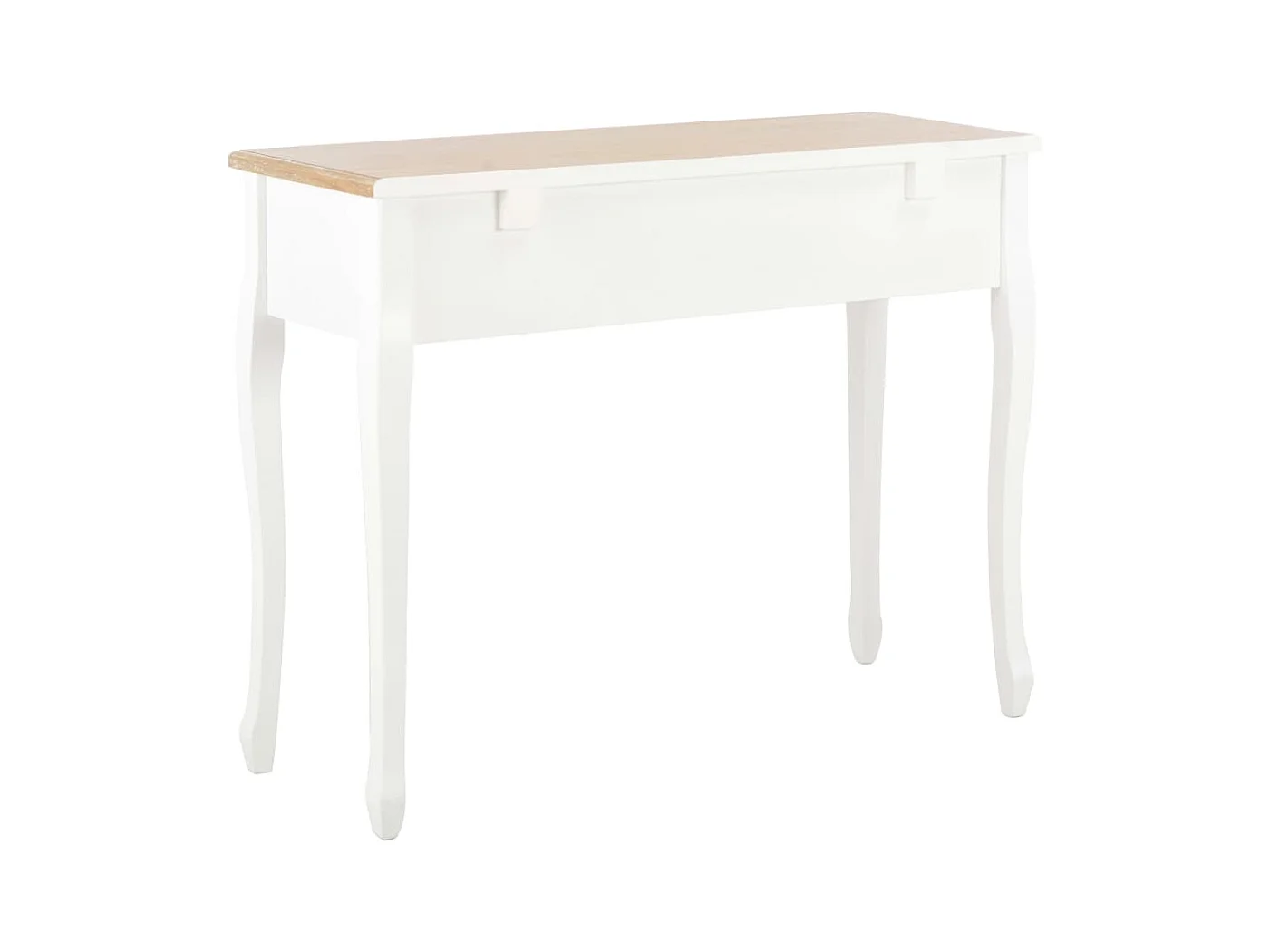 Table de console et coiffeuse avec 3 tiroirs Blanc