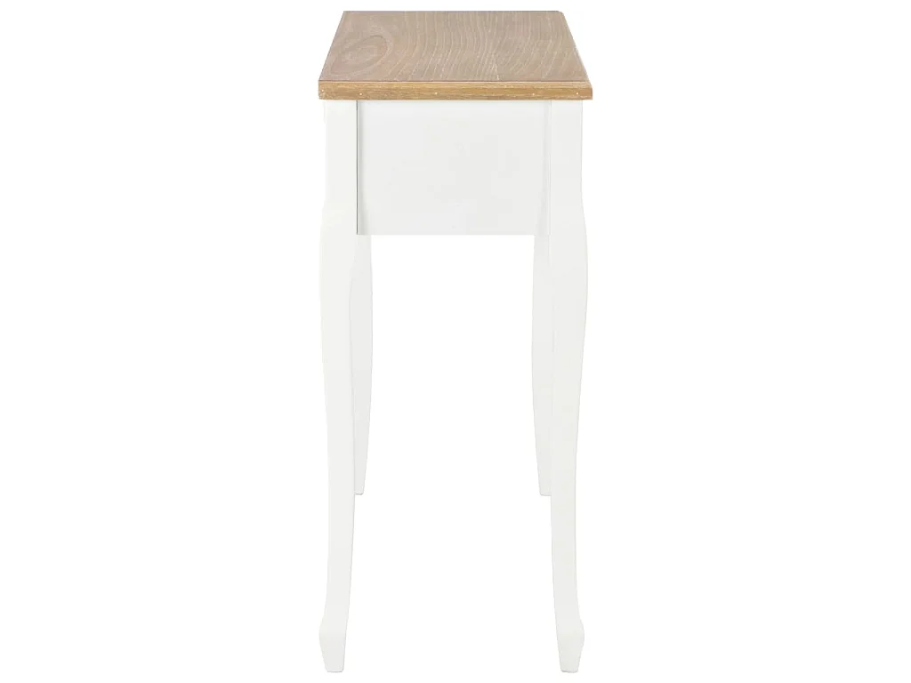 Table de console et coiffeuse avec 3 tiroirs Blanc