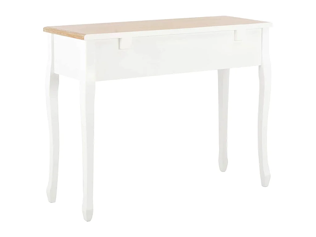 Table de console et coiffeuse avec 3 tiroirs Blanc