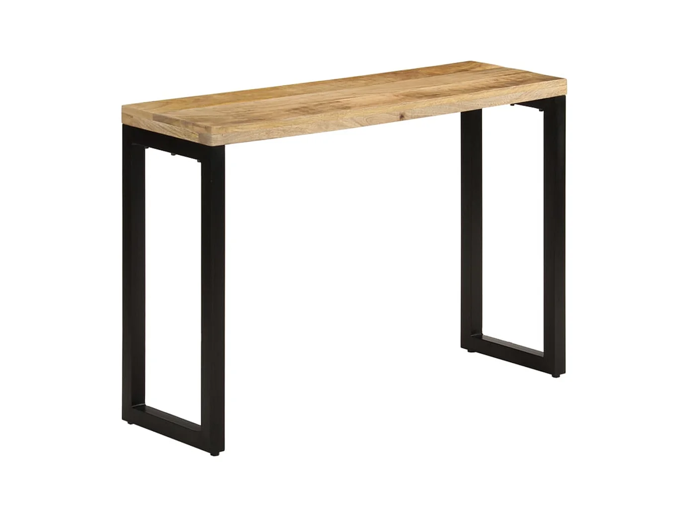 Tavolo Consolle 110x35x76 cm in Legno Grezzo Massello di Mango