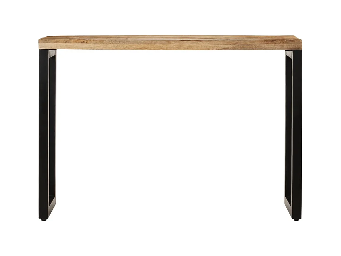 Tavolo Consolle 110x35x76 cm in Legno Grezzo Massello di Mango