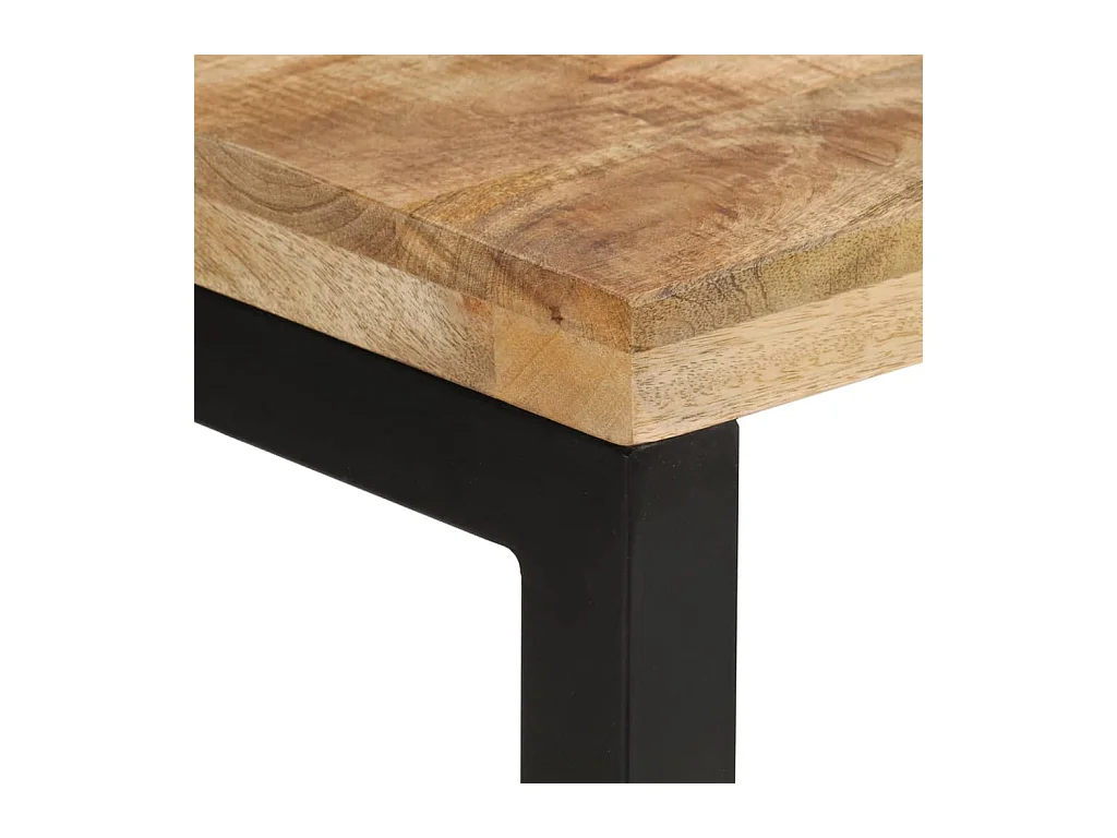 Mesa consola madera maciza de mango rugosa 110x35x76 cm