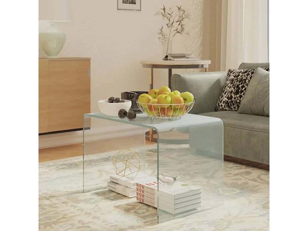 Table d'appoint 40x40x60 cm Verre trempé