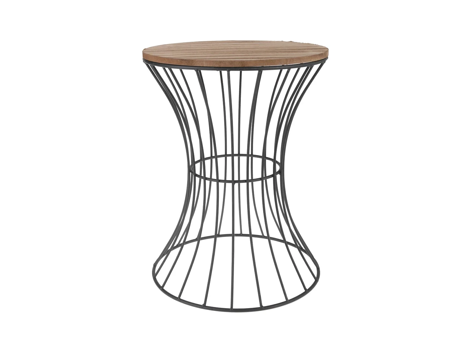 H&S Collection Beistelltisch Metall Beige