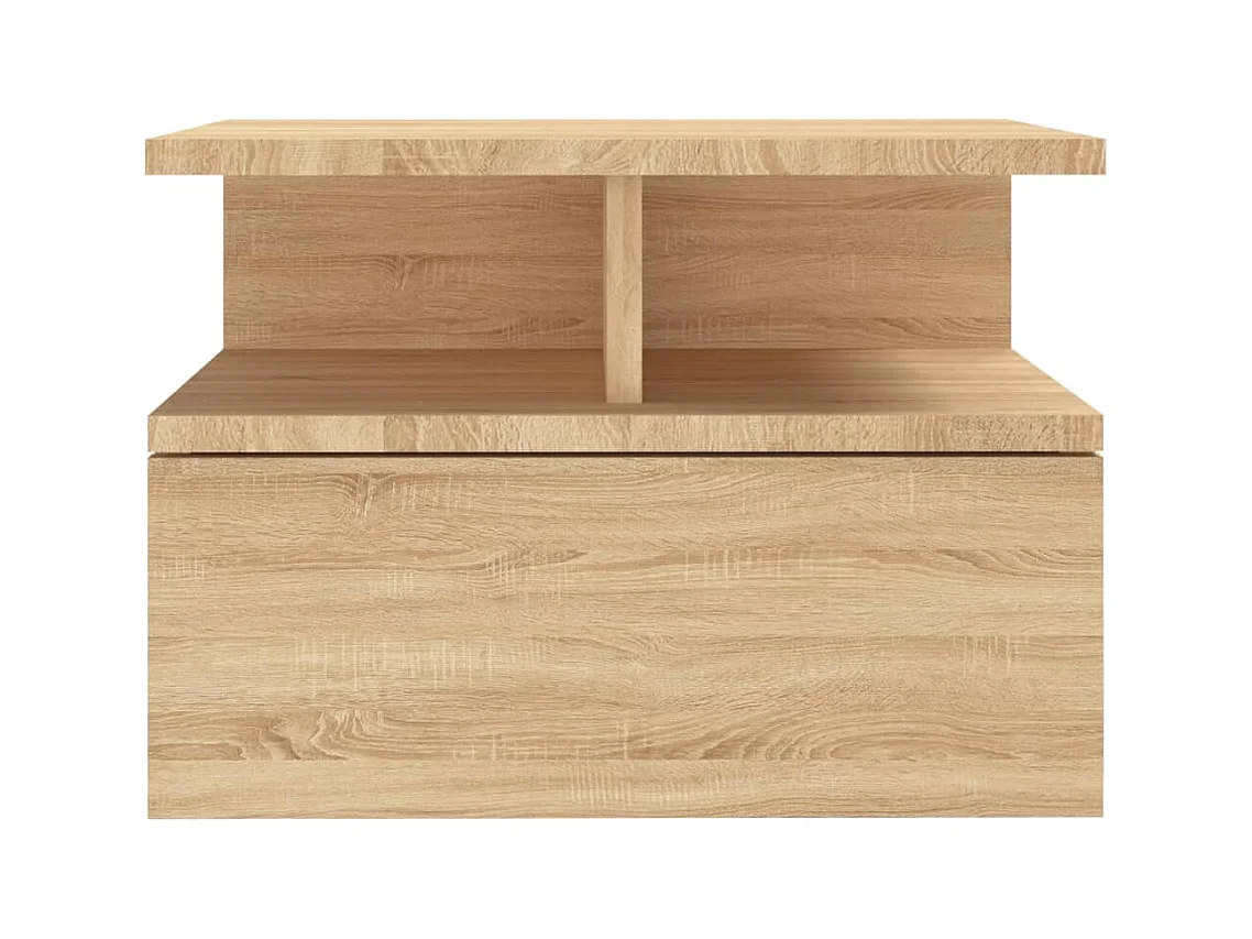 Nachtkastje zwevend 40x31x27cm bewerkt hout sonoma eikenkleurig