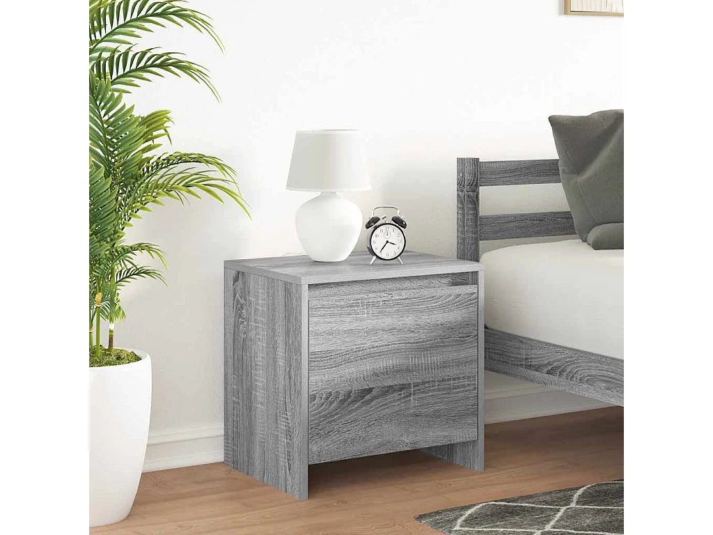 Table de chevet Sonoma gris 45x34x44,5 cm bois d'ingénierie