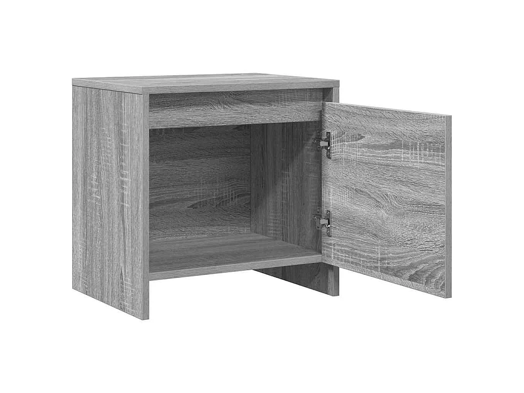 Table de chevet Sonoma gris 45x34x44,5 cm bois d'ingénierie