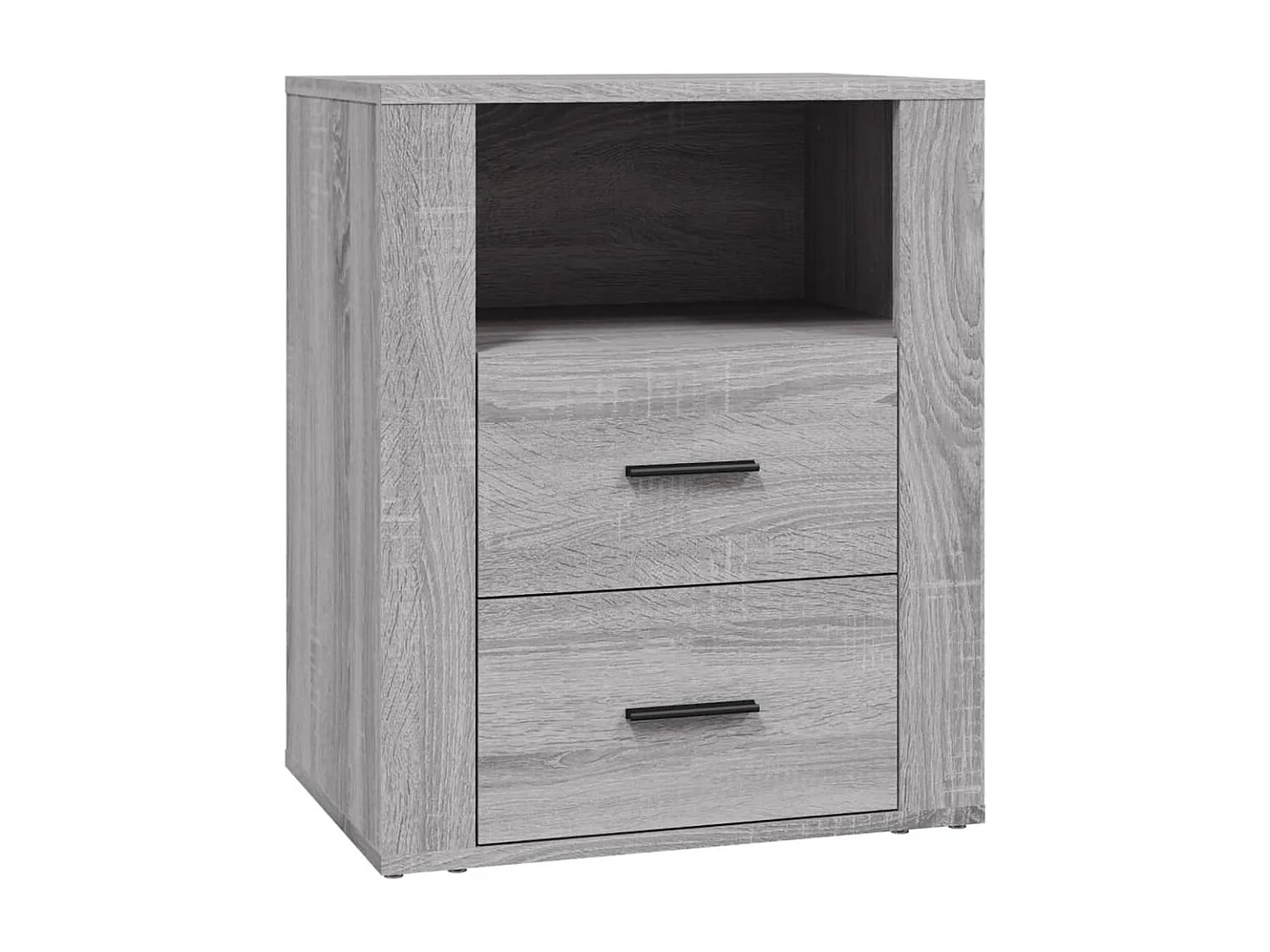 Mesa cabeceira 50x36x60 cm derivados madeira cinzento sonoma