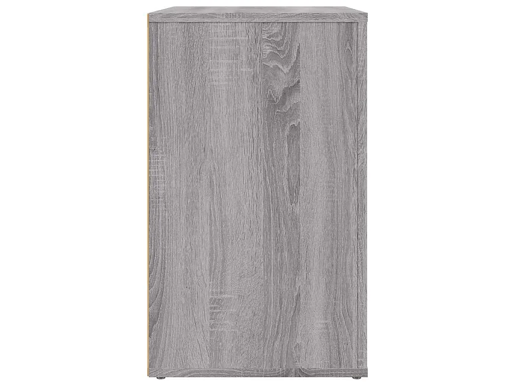 Nachtkastje 50x36x60 cm bewerkt hout grijs sonoma eikenkleurig