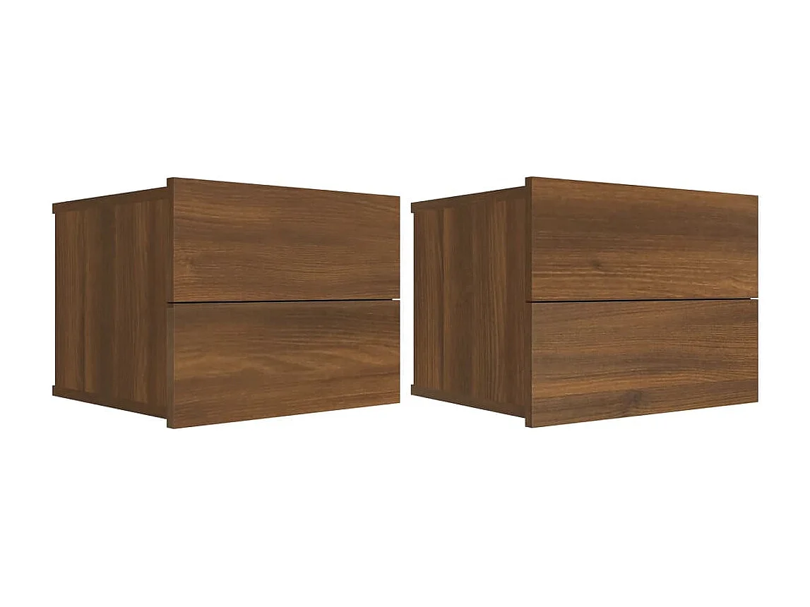 Tables de chevet 2pcs Chêne marron 40x30x30cm Bois d'ingénierie