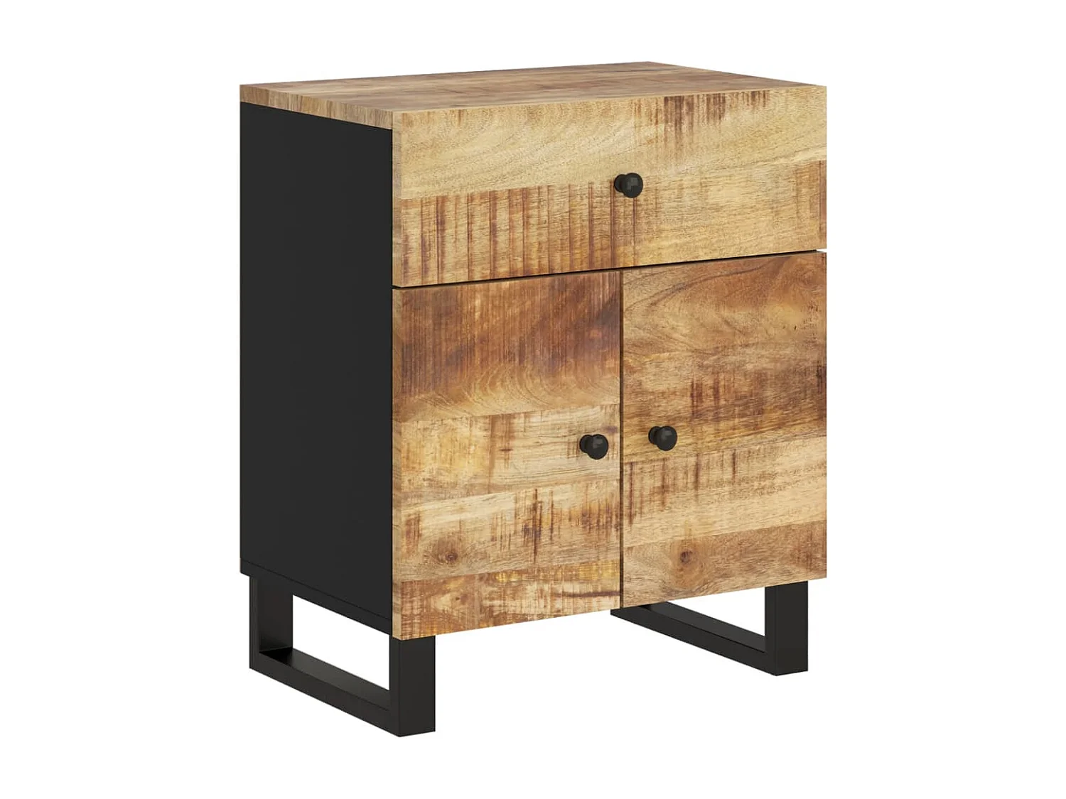 Nachtkastjes 50x33x60 cm massief mangohout en bewerkt hout