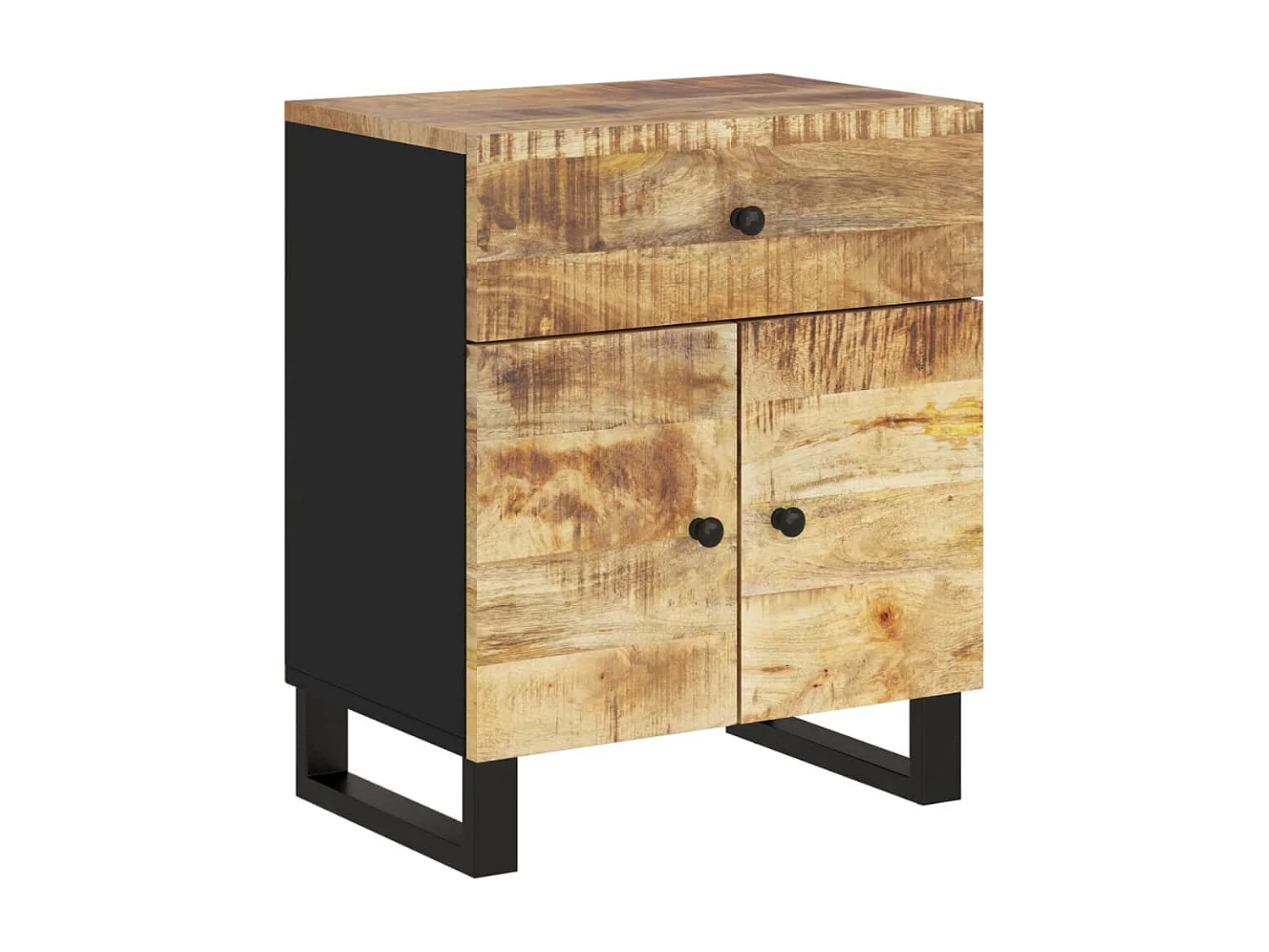 Nachtkastjes 50x33x60 cm massief mangohout en bewerkt hout