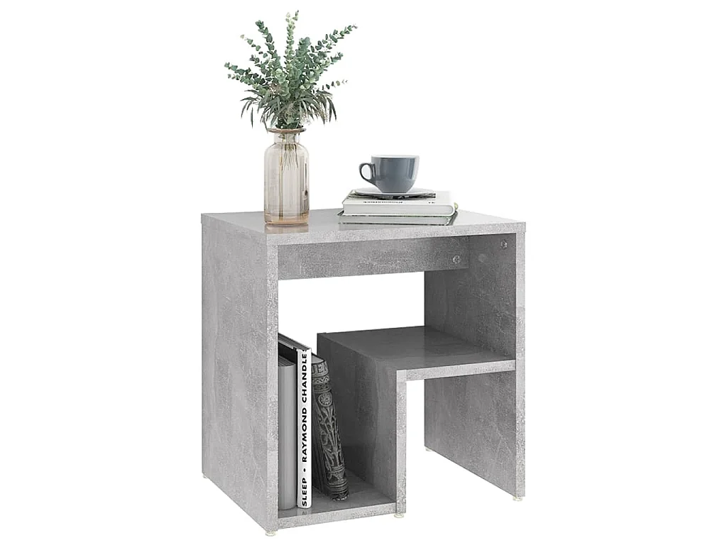 Comodini 2 pz Grigio Cemento 40x30x40 cm in Legno Multistrato
